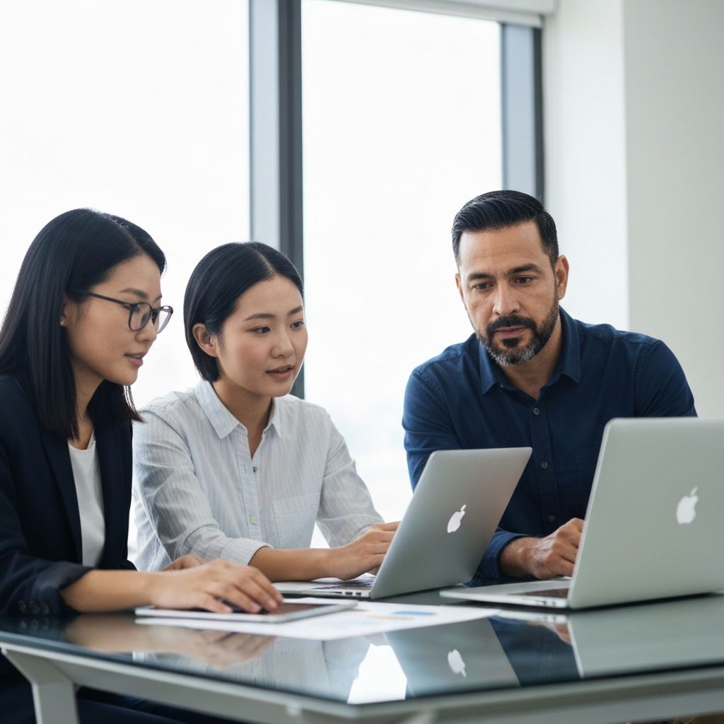 Team working on digital project